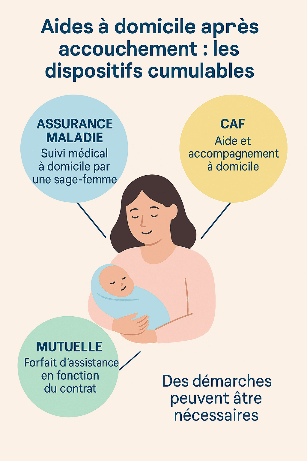 infographie aide accouchement à domicile
